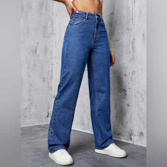 Medium-Dark Wash Denim Jeans - Picture 5 of 5